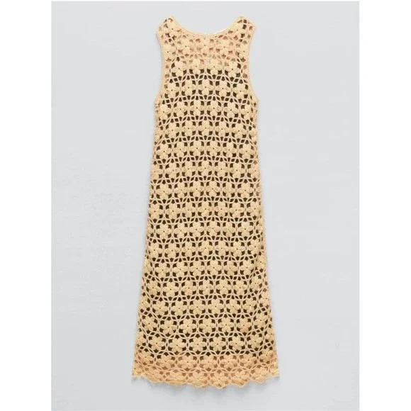 white christmas dresses Zara Rose Crochet Maxi Dress main image 0